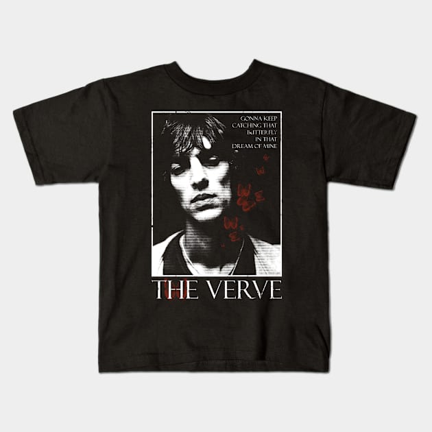 The Verve Butterfly Kids T-Shirt by Yenthari